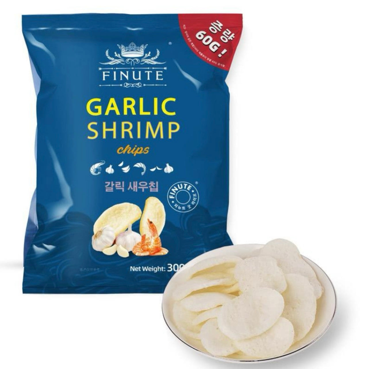 Garlic Shrimp Chips - Nuvole di drago al gambero e aglio formato XL