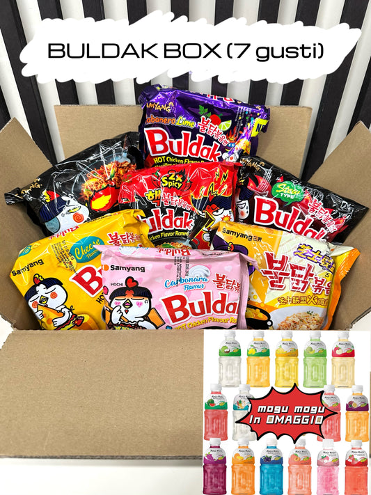 Buldak box (7gusti) + 1 mogumogu OMAGGIO