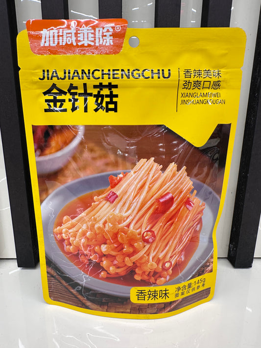 Snack funghi enoki piccanti