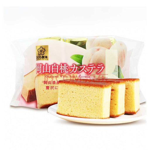 Castella cake alla pesca bianca
