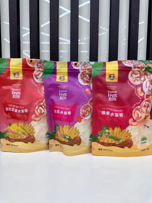 Snack vietnamita roll frutta essiccata e frutta secca